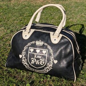 Juicy Couture Black and Cream Women's Bag
